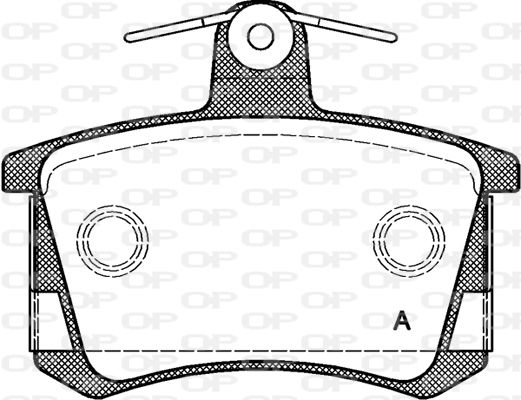 OPEN PARTS Комплект тормозных колодок, дисковый тормоз BPA0135.40